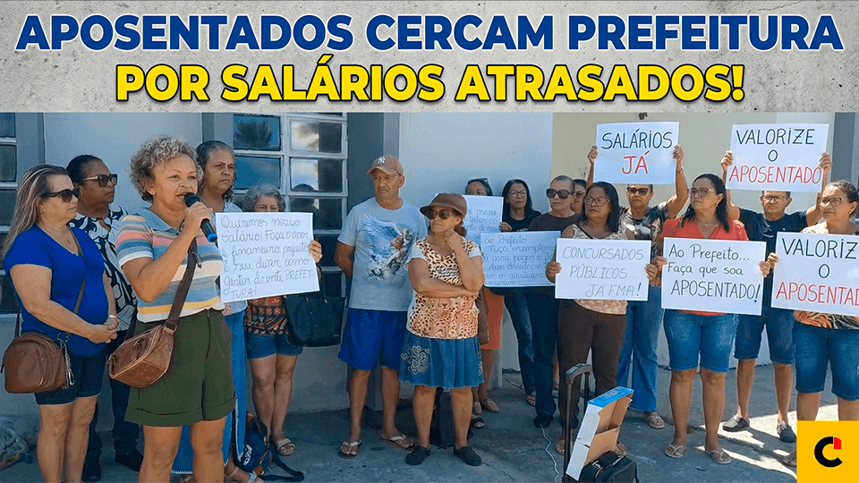 PROTESTO EM TANGARÁ: Aposentados sem Salário dão um Basta e Cercam Prefeitura em Dia de Feira Livre
