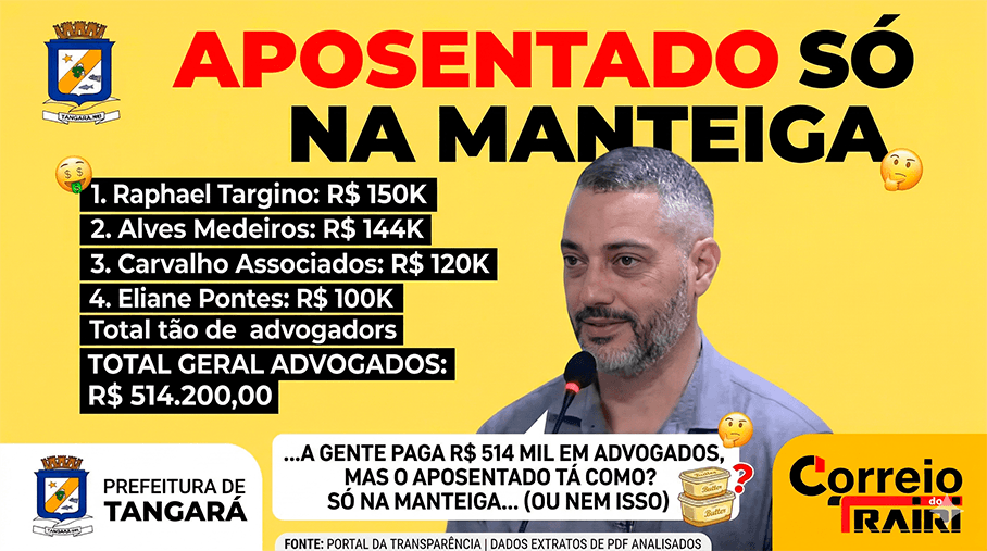 TANGARÁ SANGRA: O BANQUETE DO PREFEITO E A MESA VAZIA DO APOSENTADO!