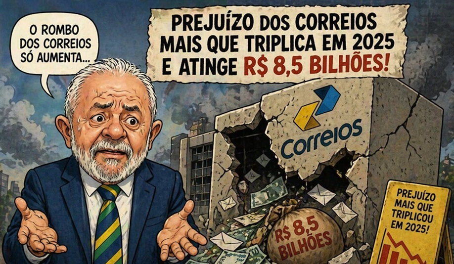 Prejuízo dos Correios mais que triplica em 2025 e atinge R$ 8,5 bilhões