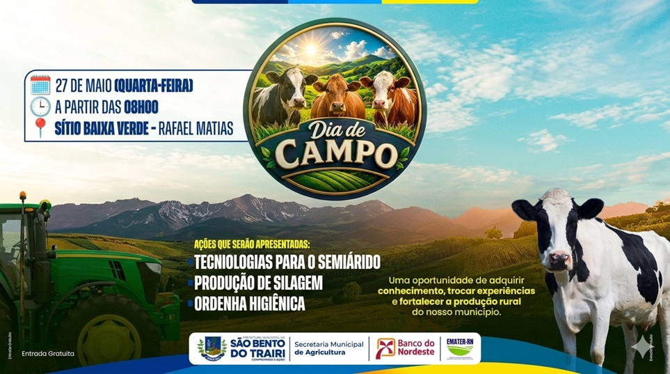 São Bento do Trairi realiza Dia de Campo voltado para inovação e fortalecimento da agricultura local