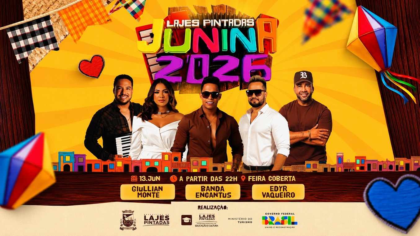Lajes Junina movimenta Lajes Pintadas a partir de hoje (09); Festa com bandas acontece no sábado (13)