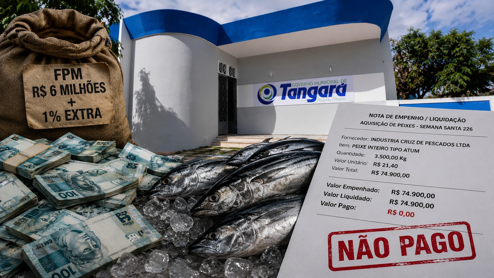 TANGARÁ: Com FPM Milionário e Aporte de 1% Extra, Prefeitura dá “Calote” no Peixe da Semana Santa!
